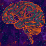 Brain icon in bright colors